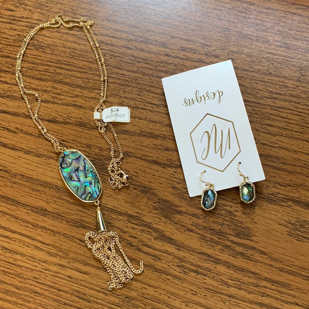 NWT MC Designs Earrings and Necklace Set